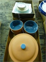 2 boxes bowls and plates