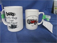 vintage farming mugs