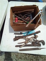 Assortment tools in brown box