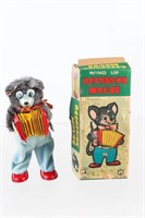 Japanese Wind-Up Accordion Mouse in Box