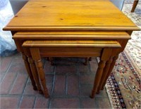 Set of Solid Wood Nesting Tables