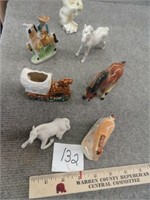 Lot of 7 Horse figures-2" to 4" tall