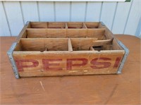 Vintage Wooden Pepsi Bottle Carrier