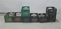 Eight Assorted Crates Largest 19"x 13"x 11"