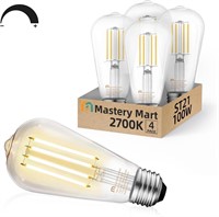 NEW $30 4PK LED Edison Light Bulbs-Dimmable