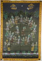 Large Indian Painting on Silk