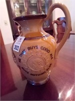 Antique Pottery Handled Pitcher