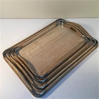 4 WOODEN NESTING TRAYS