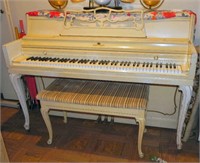Vintage French Provincial Wurlitzer Piano & Bench