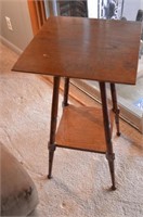 Wood Side Table End Table Square 16" Wide on Top,