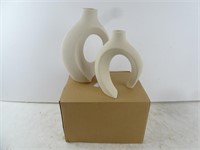 Lot of 2 Ceramic Nesting Vases