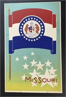 Vintage Missouri State Flag PPC Postcard