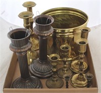Tray Lot of Assorted Brass Items