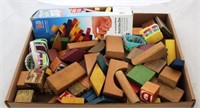 Tray Lot of Assorted Toy Blocks