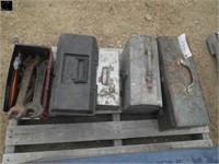 4 assorted toolboxes w/ misc tools