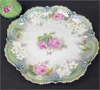 RS Prussia handpainted plate 8 inches in diameter