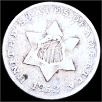 1852 Three Cent Silver LIGHTLY CIRCULATED
