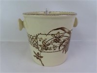 Pottery Crock Pot, Marked B & C "Orchid" - 10" T