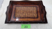 (2) Wood Serving Trays