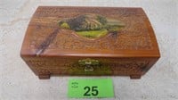 Vintage Cedar Chest Box w/ Mirror