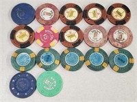 17 Various Las Vegas Nevada Casino Chips