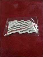 One troy ounce  .999 silver American flag