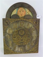 Antique Grandfather Clock Face - 13" x 19"