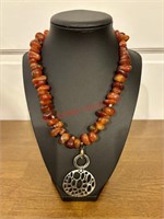 Beaded Stone Necklace (Madison)