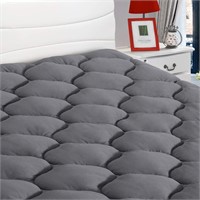 KING Mattress Pad Cover - Dark Grey