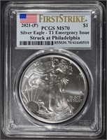 2021(P) AMERICAN SILVER EAGLE PCGS MS70