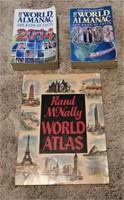 Lot of Vintage World Almanacs/Atlas Books