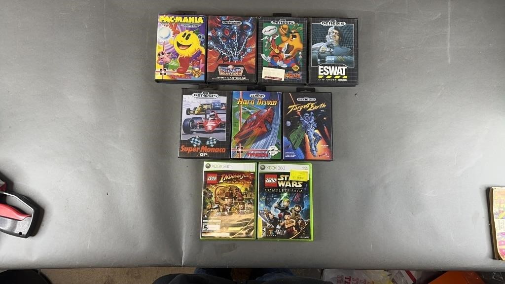 9pc Sega Genesis Videogame Boxes+