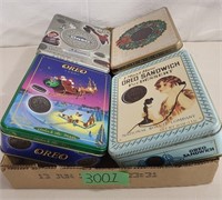 6 –Mostly Vintage, Empty Advertising Tins