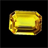 Genuine 4ct Emerald Cut Padparadscha Sapphire