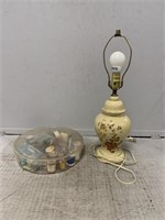 Vtg Lamp and Needlework Supplies