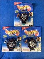 1999 Mattel Hot Wheels 3 Red Line Keychains