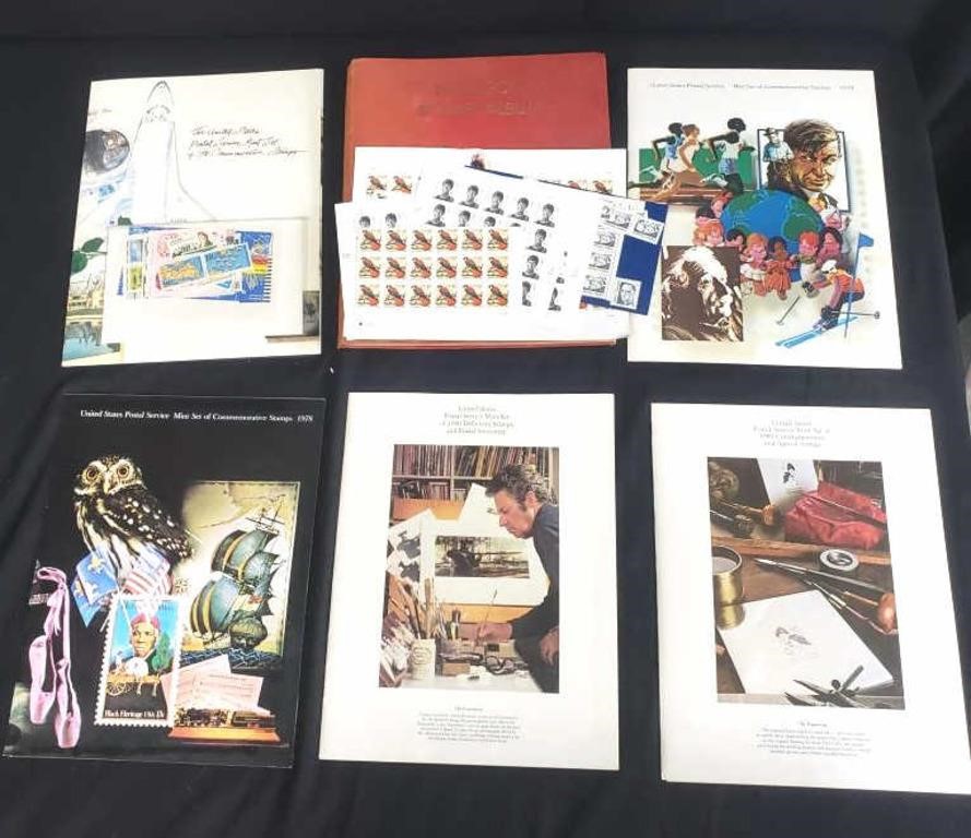 Box commemorative stamps and stamp albums