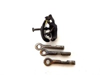 lot of 4 corn sheller clamp & latches for screw fo