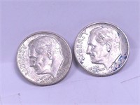 1964-D Roosevelt Dime x2