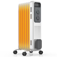 Oil Filled Radiator Heater, 1500W Electric Radiant