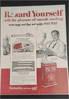 PALL MALL cigarette advertising.