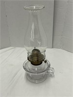 Antique Clear Glass Oil Lamp