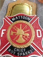 Mattoon fire chief plaque - 10 commandments