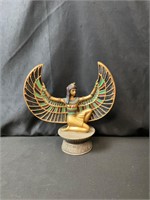 Egyptian Goddess Isis on Egypt Script Plynth