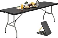 6' Black Folding Table