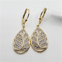 SILVER DIAMOND(0.2CT)  EARRINGS (~WEIGHT 3.2G)