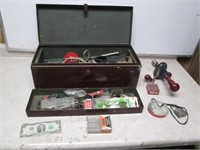 Vintage Metal Toolbox Loaded w/ Tools &