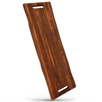 Large Acacia Serving Board with Handles, 36 x 12