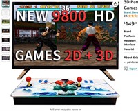 3D Pandora Box Arcade Console Games 9800EX