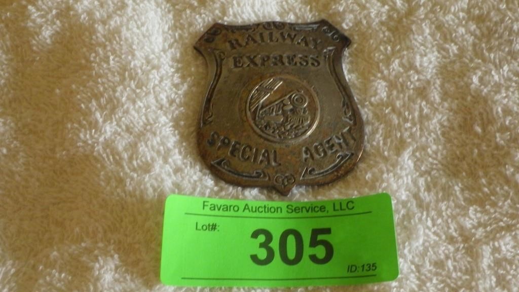 VINTAGE RAILWAY EXPRESS SPECIAL AGENT BADGE